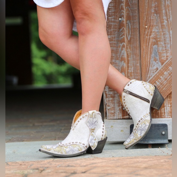 OLD GRINGO embroidered low boots booties size 10 Erin 5” shooties - Picture 4 of 10